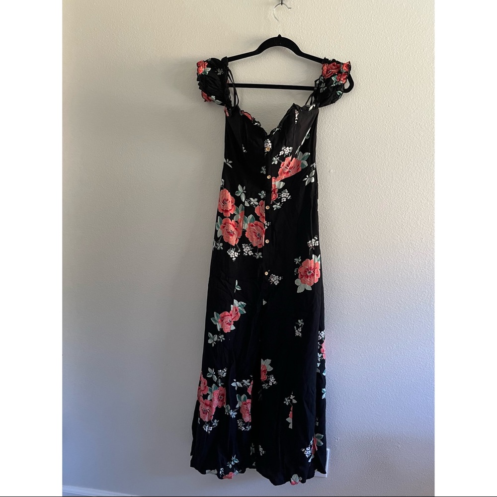 Angel Biba • Floral Off the Shoulder Midi Dress